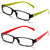 Magjons Green And Red Rectangle Unisex Eyeglasses Frame set of 2 with case