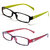 Magjons Green And TRANSPARENT RED Rectangle Unisex Eyeglasses Frame set of 2 with case
