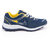 Asian Men Navy & Yellow Lace-Up Running Shoes