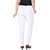 Vasavi White Flat Plain Women's Trouser