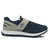 Asian Men Gray And Navy Velcro Running Shoes