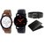 DCH WBIN-13.21 Pack Of 2 Designed Analogue Wrist Watch With Wallet And Belt For Boys And Men