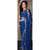 Indian Beauty Blue Georgette Self Design Saree With Blouse