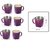 Steel Plastic Cover Cup Set of 6 assorted colors