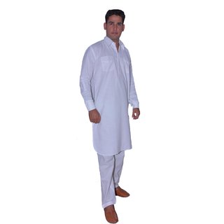 Ethnic Mens Wear Cotton Kurta Pajama Pathani Style