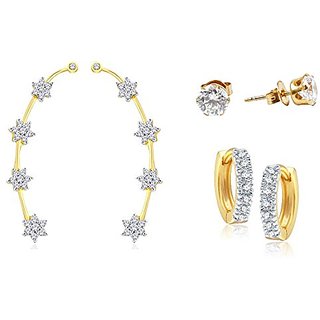 YouBella Combo Of Trendy Earrings And Earcuffs
