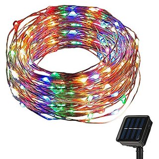 Buy ANTSIR Outdoor Solar Powered Copper Wire String Lights,200 LEDs ...