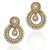 Youbella White Pearl Gold Plated Dangle & Drop Earrings For Women & Girls