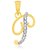 YouBella American Diamond Gold And Rhodium Plated Jewellery Pendant - Letter 