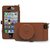 iLuv ICA7J344TAN Camera Case Premium Leather Case with cord management pocket for Apple iPhone 5 - 1 Pack - Retail Packaging - Tan