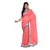 Aaina Pink Chiffon Solid Fashion Saree (Design 7)