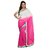 Aaina Pink Chiffon Plain Saree Without Blouse