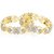 Aabhu American Diamond Floral Shape Gold Plated Bangles For Women