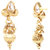 Jewels Gold Black  White Imitation Sparkling Fancy Designer Mangalsutra For Women  Girls