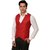 Kandy Solid Party Wear Red Waistcoat
