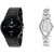 IIK Black Men and Glory Silver Chain Women Watches Couple for Men and Women by  miss