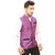 Kandy Purple Regular Fit Nehru Jacket For Men