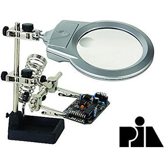 HELPING HAND MAGNIFIER LED LIGHT WITH SOLDERING STAND -PIA INTERNATIONAL
