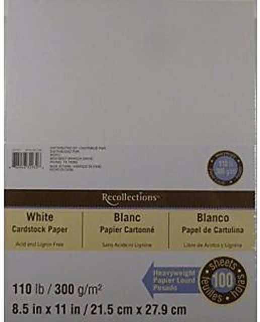 Recollections Kraft 8.5 x 11 Cardstock Paper - 100 ct