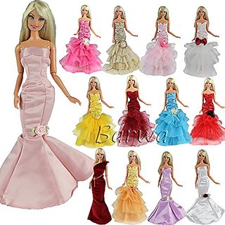 Barwa 3 Pcs Night Looks Princess Evening Wedding Party Dress Barwa 3 Pcs Night Looks Princess Evening Wedding Party Dress Clothes Gown Outfit For Barbie Doll