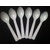 9colors Unbreakable White Plastic Spoon Set - Set of 6 (Microwave Safe / BPA Free )