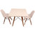 Eames Kids Study Table- Square White Table with 2 White Chairs