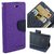 Poonam Purple Mercury Goospery Fancy Diary Wallet Flip Cover For LYF Wind 6