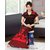 Hot Sleep Wear Printed Nighty Women Bed Gown Lounge Wear Slip Fun 1446 Maxi Red