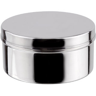 Grish Stainless Steel Plain Cover Dabba Set Of 3