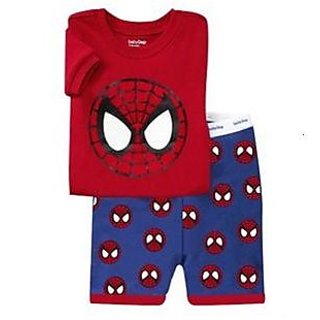 Buy Amazing Spiderman Two piece Pajama Set Night suit for Boys Short Sleeves Online Shopclues