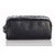 BagsRUs Black Leatherette Toiletry Organizer Cosmetic Bag Travel Kit Bag for Men and Women (TK105FBL)