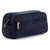 BagsRUs Navy Blue Compact Faux Leather Toiletry Organizer Cosmetic Bag Travel Kit Bag for Men and Women (TK106ENB)