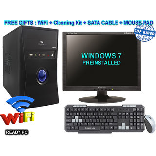 C2D/4/1TB/DVD/17 CORE 2 DUO CPU / 4GB RAM/ 1TB HDD / DVDRW / ATX CABINET WITH 17 LCD DESKTOP PC COMPUTER