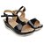 Right Steps Womens Bold Black Wedges Sandals