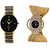 IIK Collection GoldenBlack Men And Glory Golden Fancy Zula Women Couple Analog Watches For Men And Women