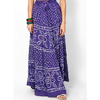 Rajasthani Sarees Voguish Cotton Bandhej Hand Work Skirt