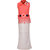 Aarika Girls Coral and White Combo of Detachable Beauty Queen Gown with Short And Long Middy