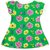 Cucumber Half Sleeves Frock Allover Floral Print - Green (0 to 3 months)