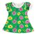 Cucumber Half Sleeves Frock Allover Floral Print - Green (0 to 3 months)
