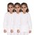 Vimal-Jonney Premium Blended White Thermal Top For Girls(Pack Of 3)