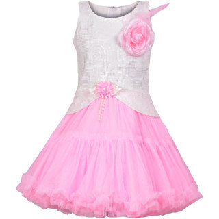 Buy MID AGE Girls Pink Multi Layered Party Special Barbie Princess ...