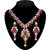 Soha Fashion by JewelMaze Zinc Alloy Gold Plated Pink Kundan Necklace Set-FAF0200
