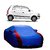 Bull Rider Water Resistant  Car Cover For Tata Tiago (Designer Blue  Red )