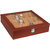 Leather World Brown PU Leather Watch Box Case for 18 Watches