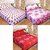 STOP N SHOP COMBO OF 3 POLY COTTON FLORAL DOUBLE  BED SHEET WITH 6 PILLOW COVERS
