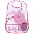 Wonderkids PVC Plastic Baby Bib Rabbit Print  Pink