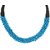 Choker style blue colored necklace for women with small Beads