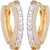 Aditri White Gold Plated American Diamond Hoop Earrings
