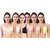 SK Dreams Multi Color Cotton Set Of 6 Women'S Bra Combo