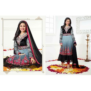 Buy Jodha Akbar gray and black color designer dress 9007 Online Shopclues